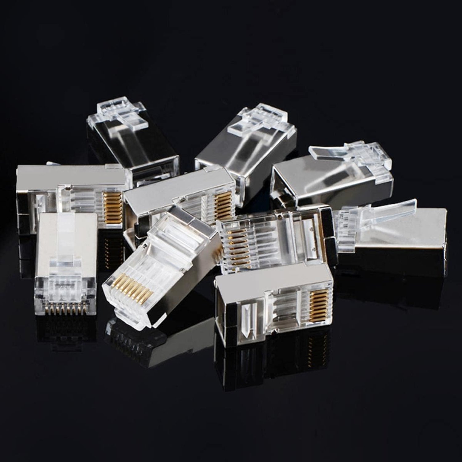 UGREEN NW111 RJ45 Cat6 Ethernet Network Head 100 Pack - Silver/Transparent - Image 5